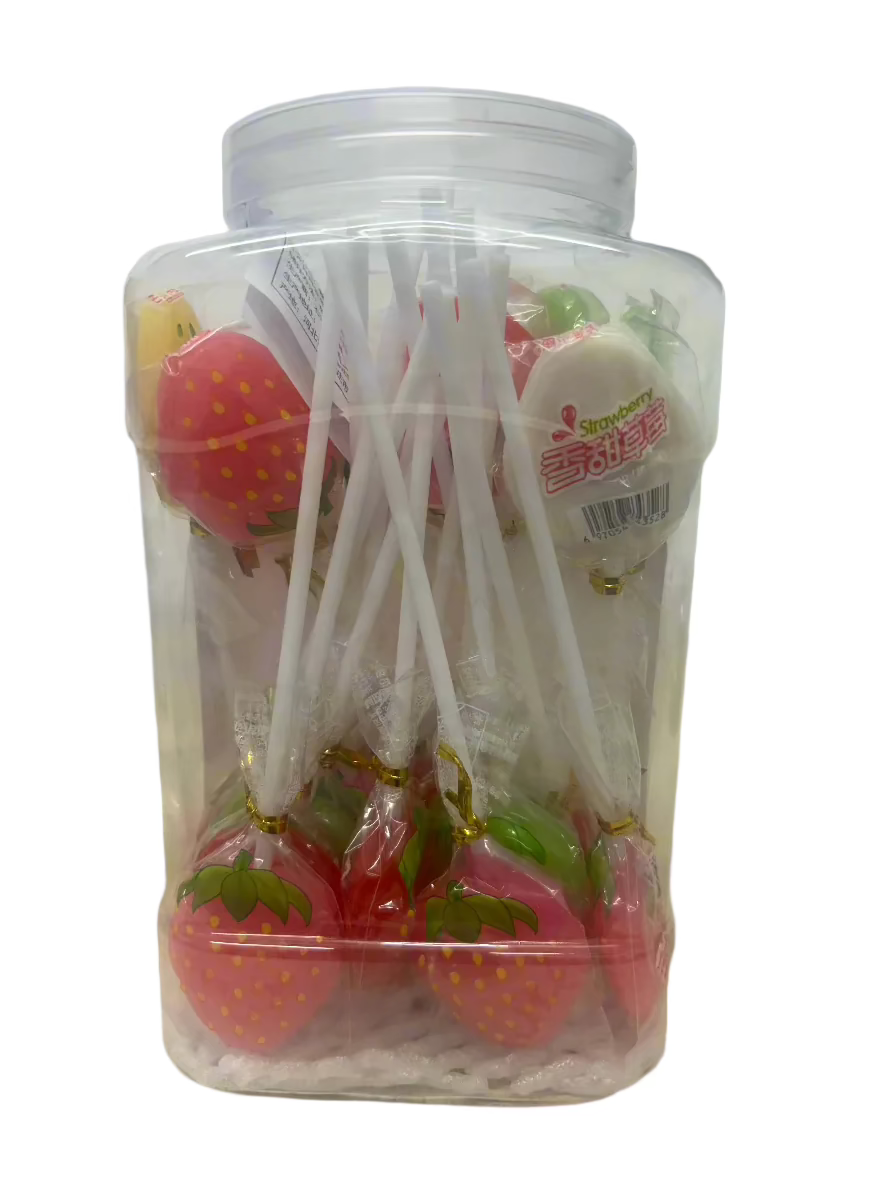 Strawberry Shape Lollipop-(pack of 30)