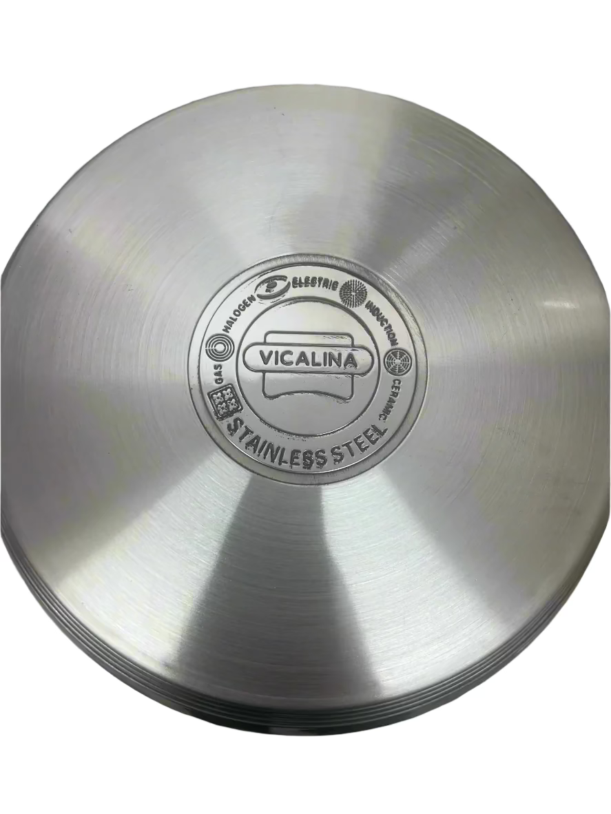 Stainless Steel VICALINA Pot -5 LAYERS BOTTOM-(SET OF 3)-18CM/20CM/22CM