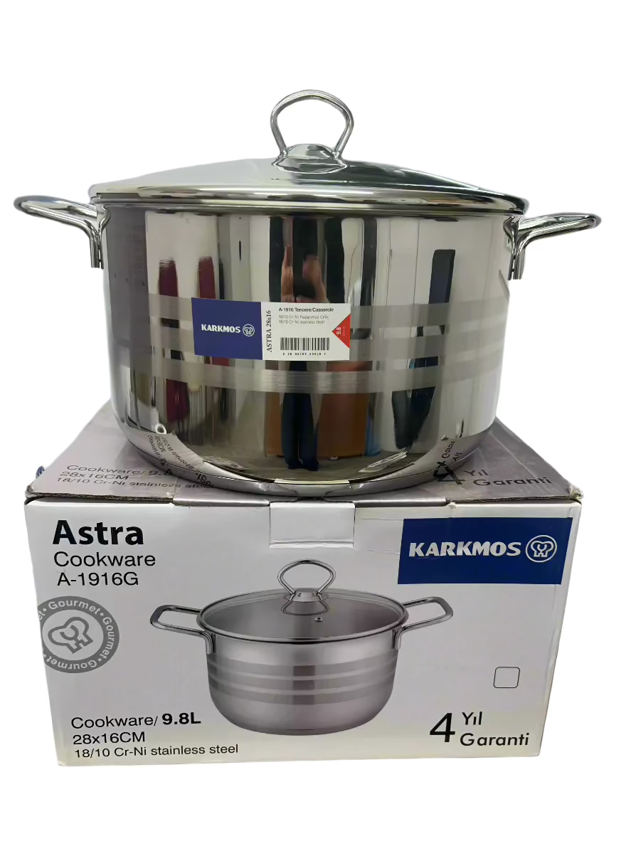 ASTRA STAINLESS STEEL POT-9.8 L (SET OF 1)