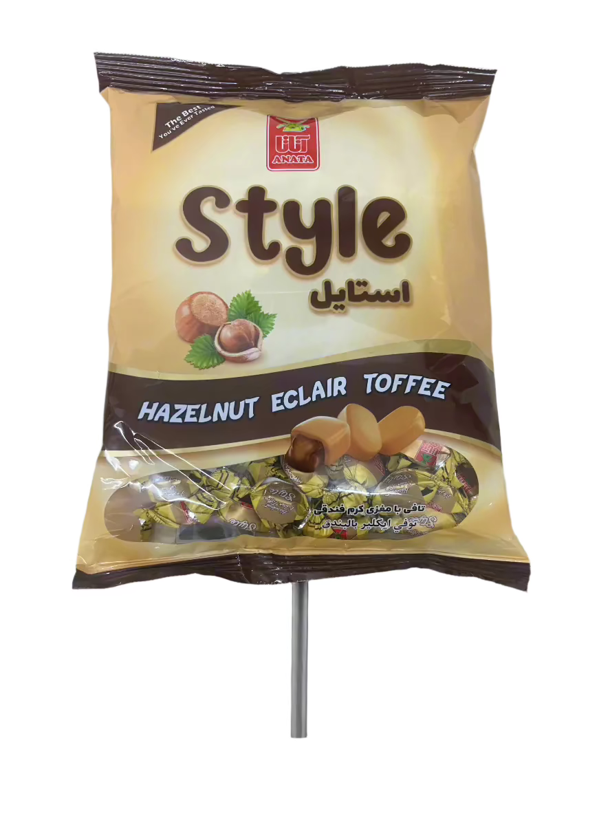 Style chocolate,HAZELNUT ECLAIR TOFFEE 600 Gr-(pack of 1)