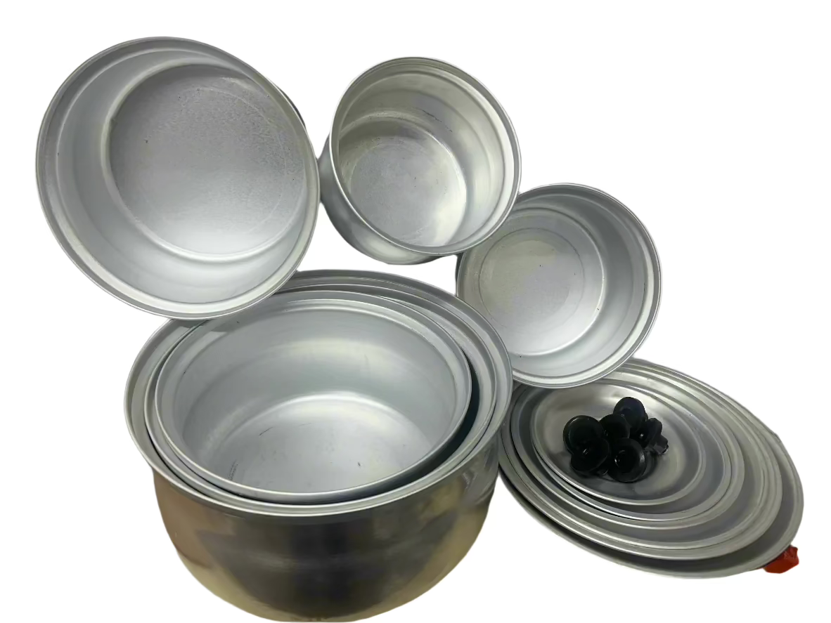 Aluminium cooking pot-6 pcs-(set of 1)